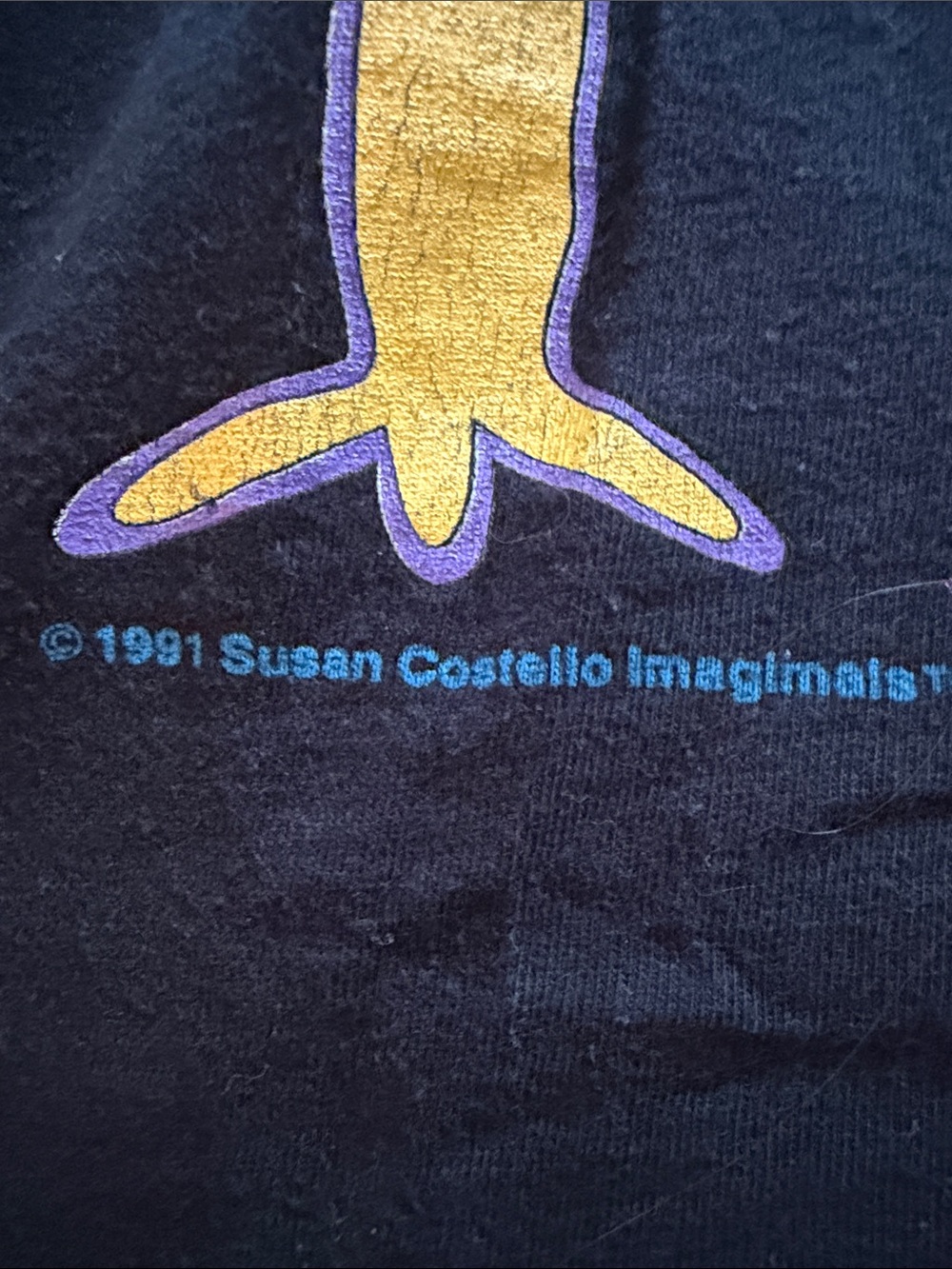 Black Short Sleeve Tee with Multicolor Cave Art Graphic - Picture 4 of 6